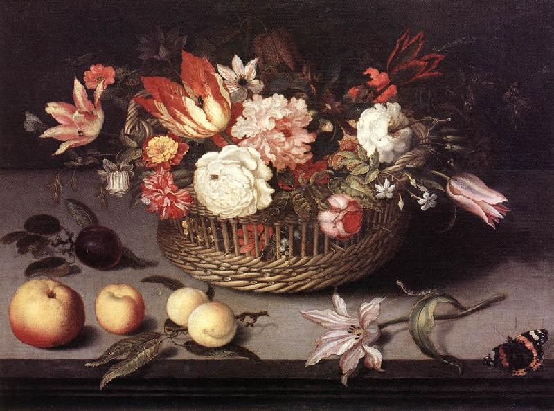 BOSSCHAERT, Johannes Basket of Flowers gh Sweden oil painting art